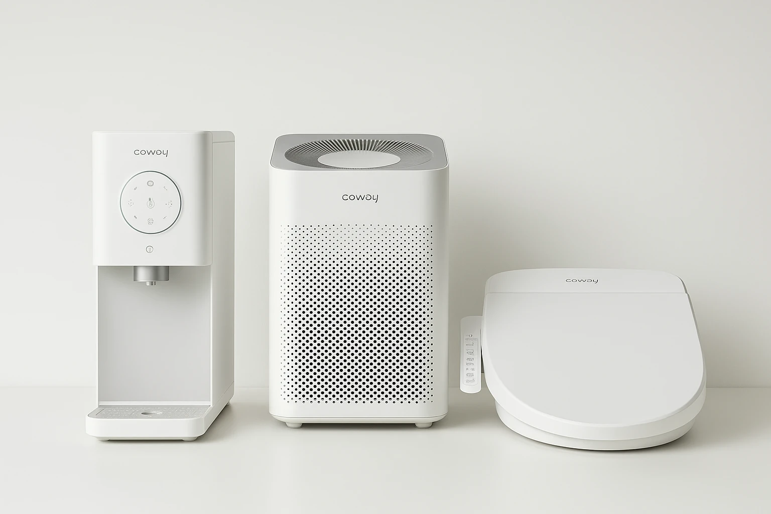 Coway water purifier installation by technician